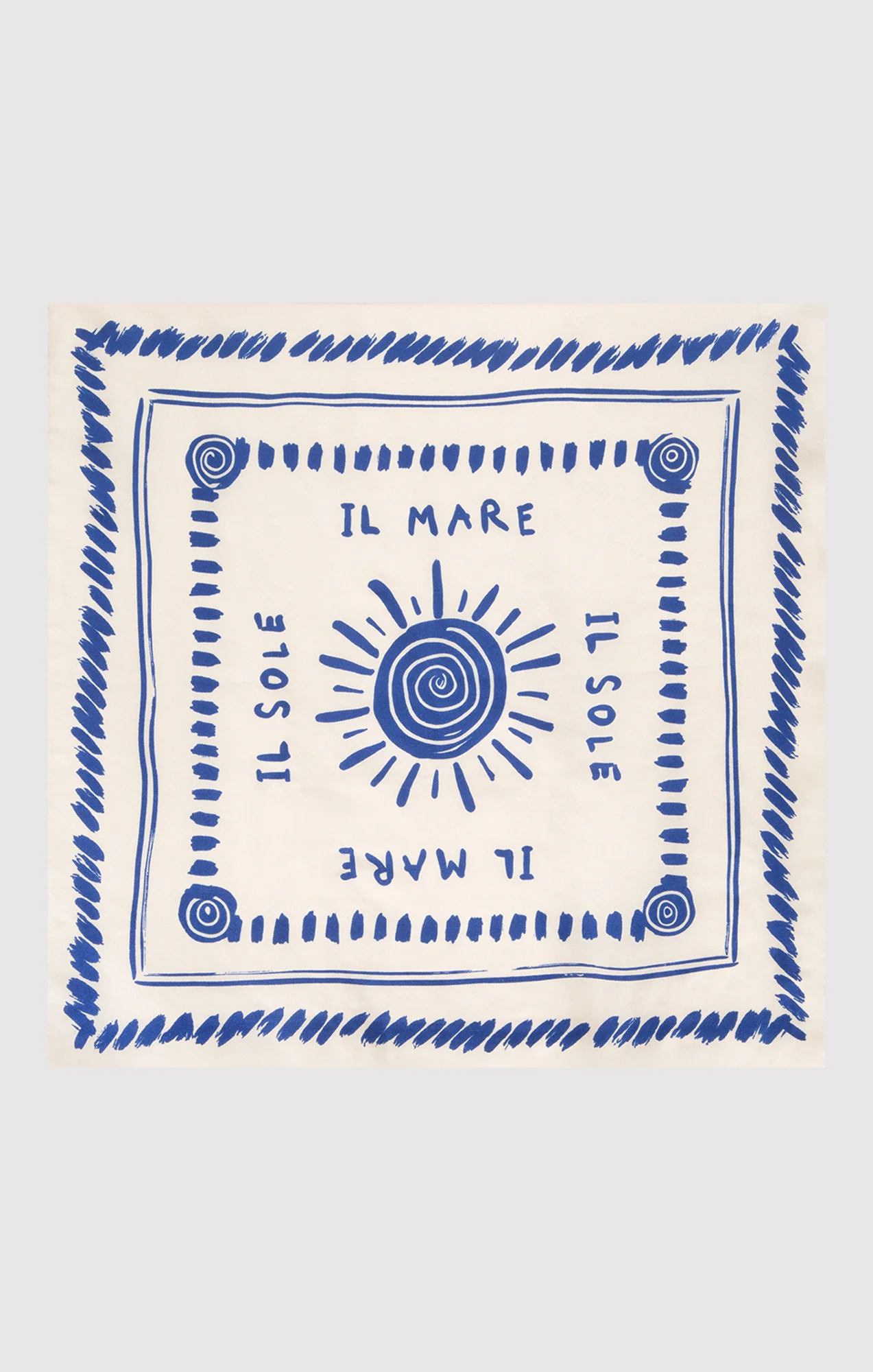 SMALL SILK SUN BANDANA IN ANTIQUE WHITE