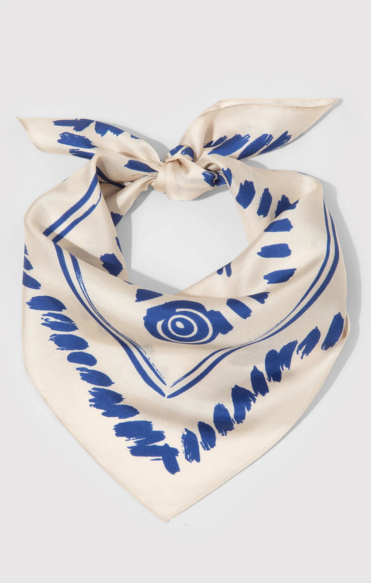 SMALL SILK SUN BANDANA IN ANTIQUE WHITE - Image 2
