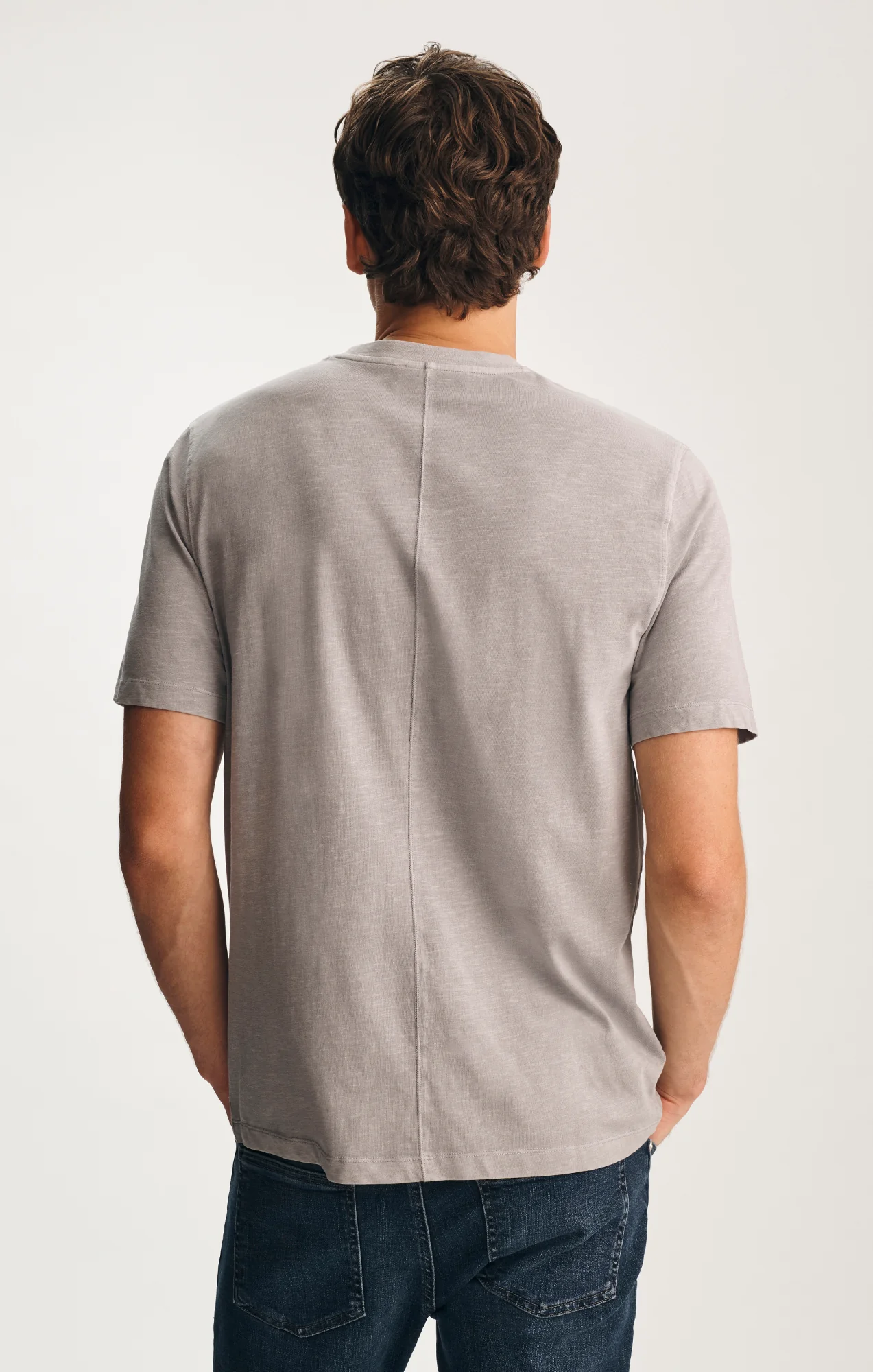 SOFT SLUB CREW NECK T-SHIRT IN ALLOY - Image 2