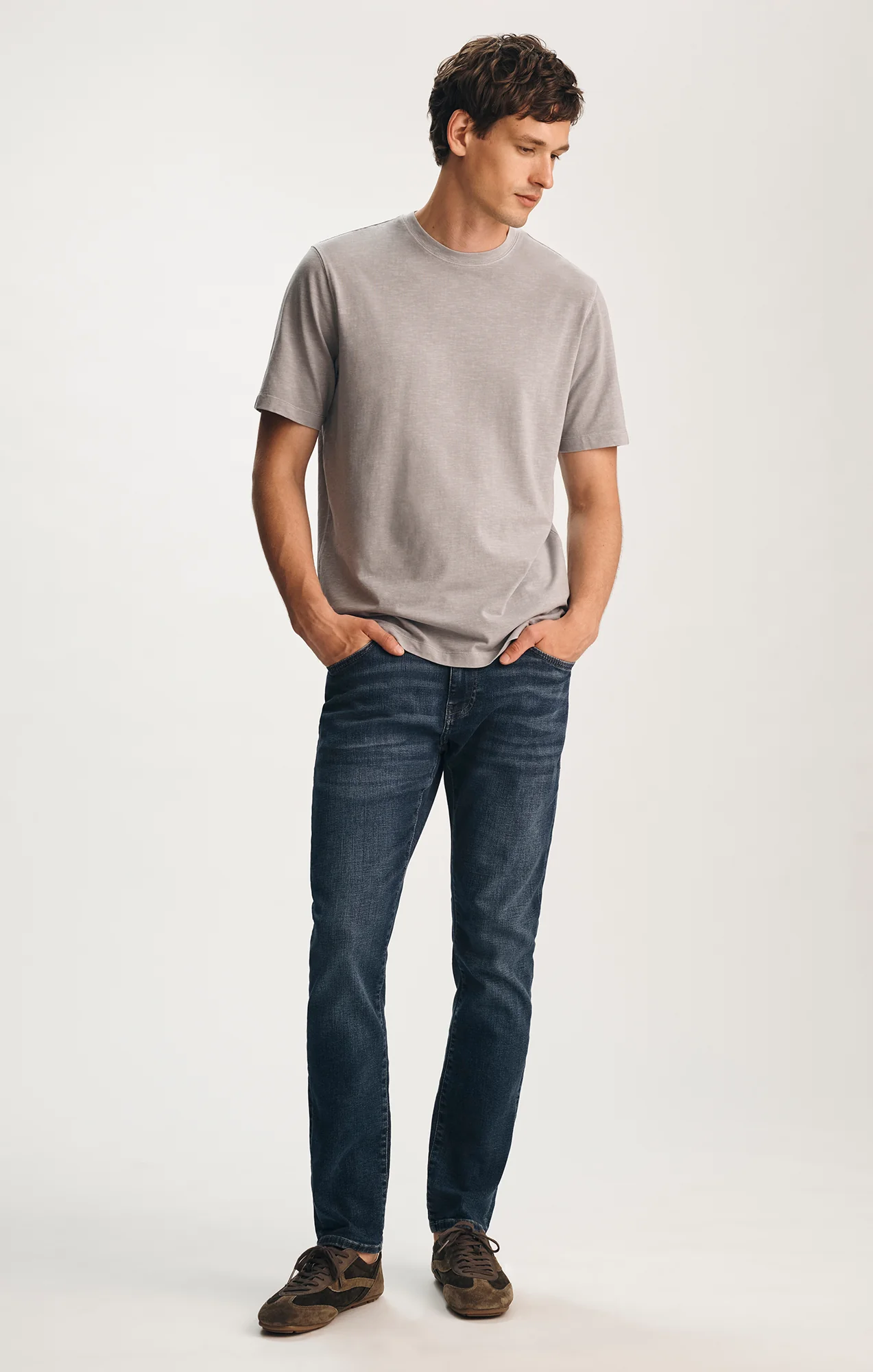 SOFT SLUB CREW NECK T-SHIRT IN ALLOY - Image 4