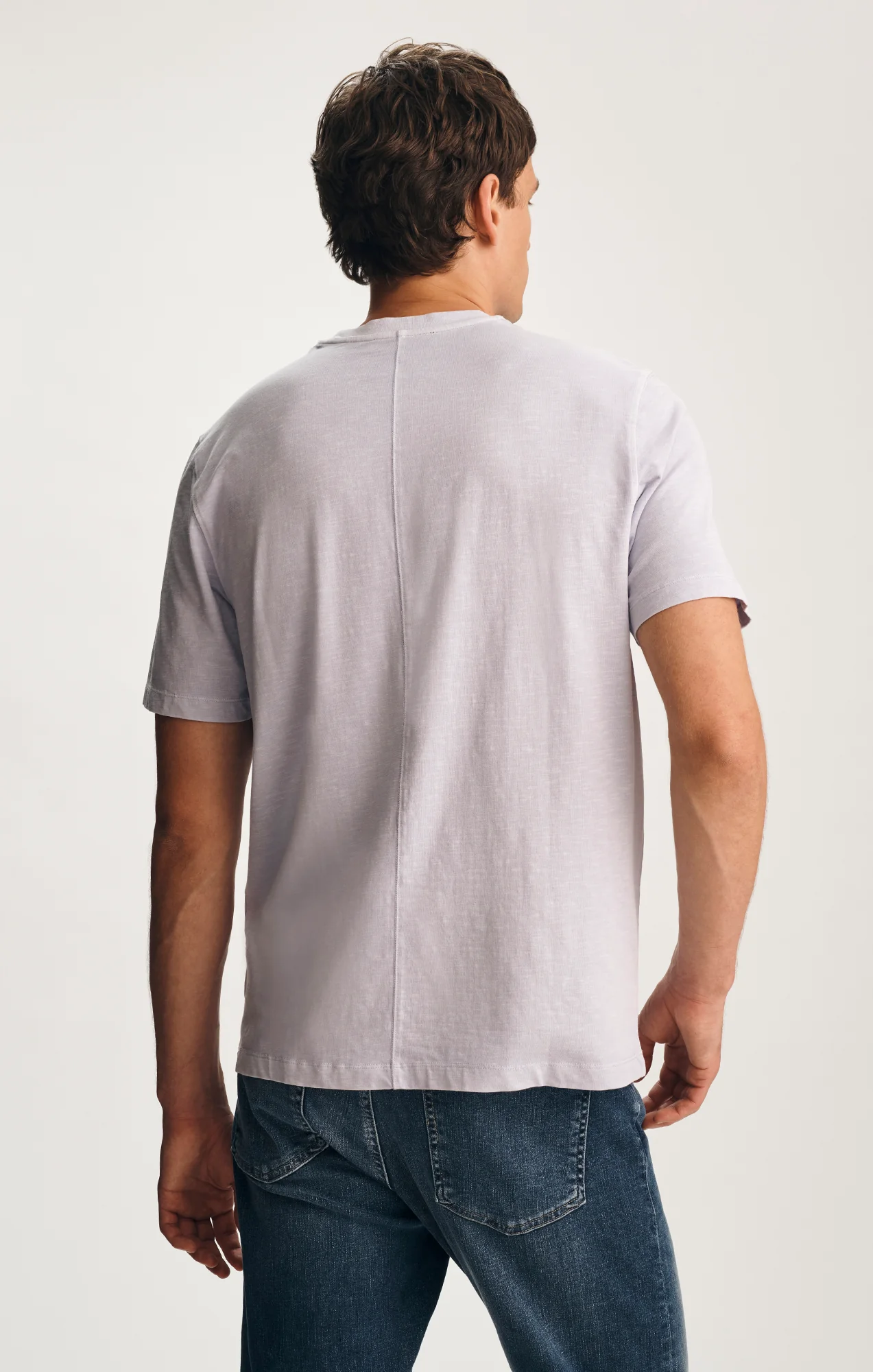 SOFT SLUB CREW NECK T-SHIRT IN HALOGEN BLUE - Image 2
