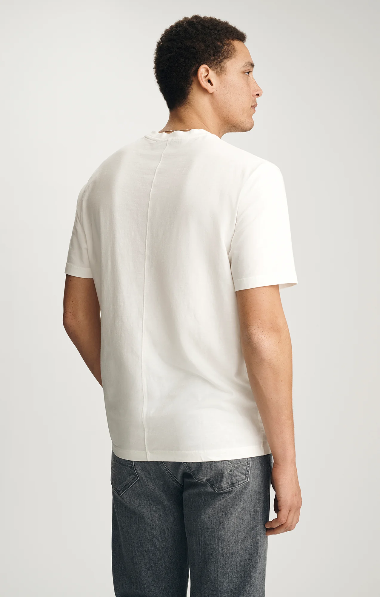 SOFT SLUB CREW NECK T-SHIRT IN WHITE - Image 2