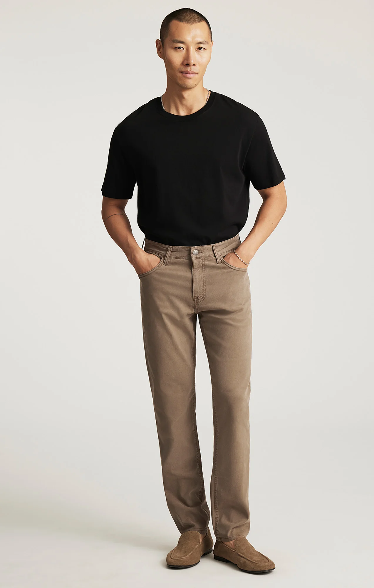 STEVE ATHLETIC FIT IN TIMBER LUXE TWILL