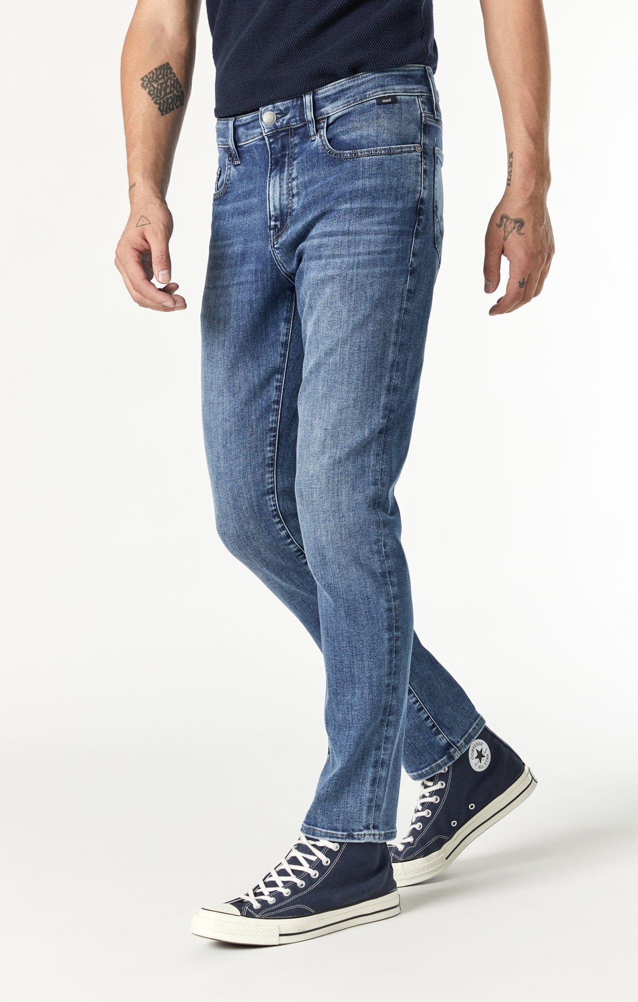 STEVE ATHLETIC FIT JEANS IN DARK USED SUPERMOVE - Image 5