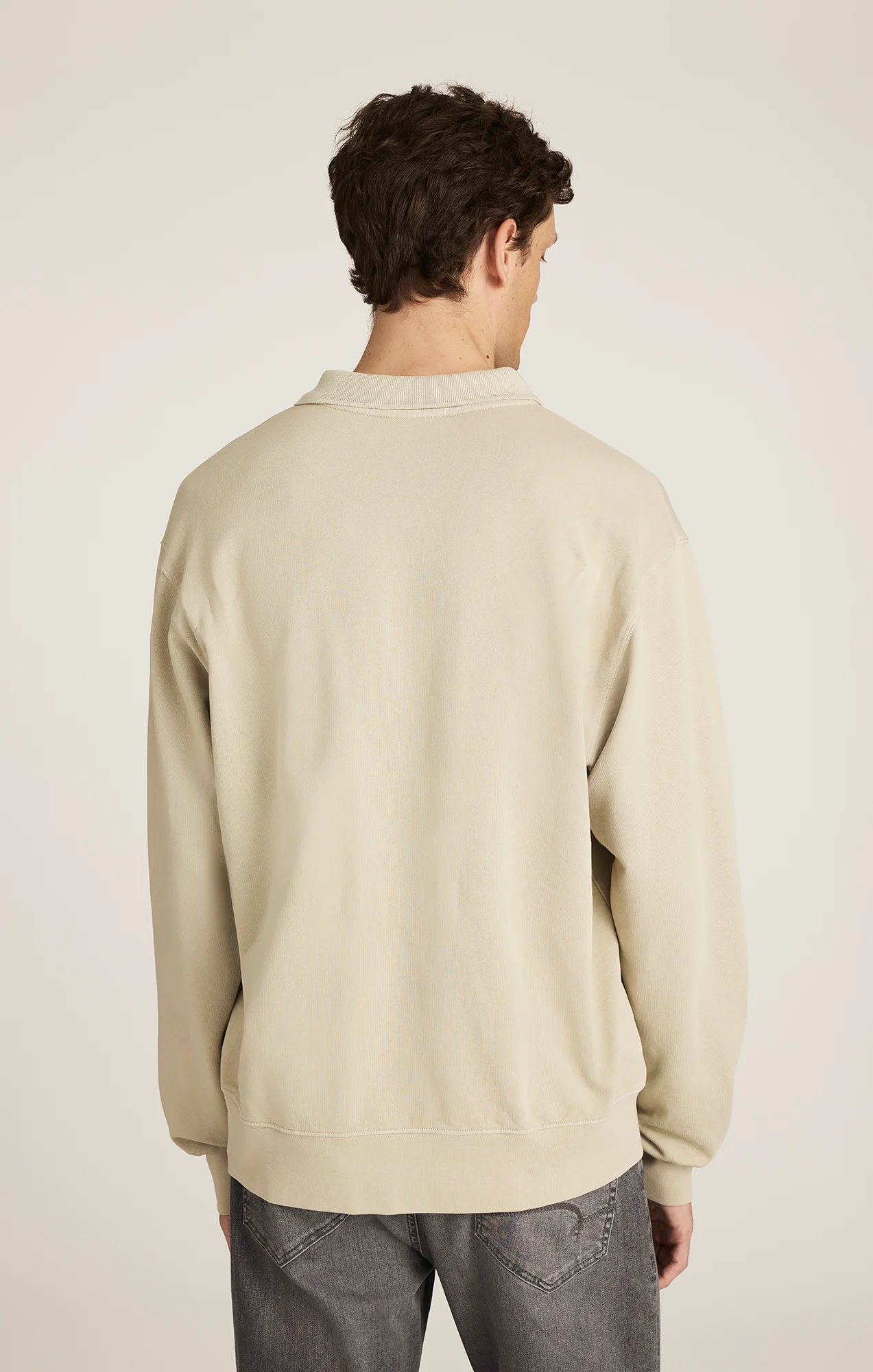 POLO SWEATSHIRT IN ABBEY STONE - Image 2
