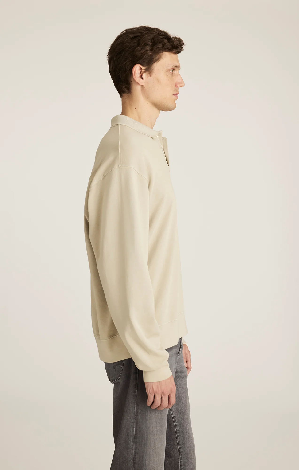 POLO SWEATSHIRT IN ABBEY STONE - Image 3