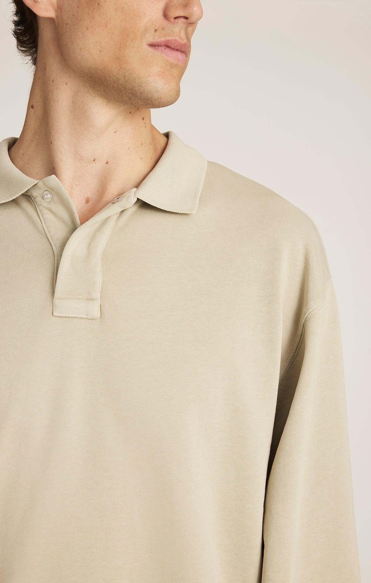 POLO SWEATSHIRT IN ABBEY STONE - Image 4