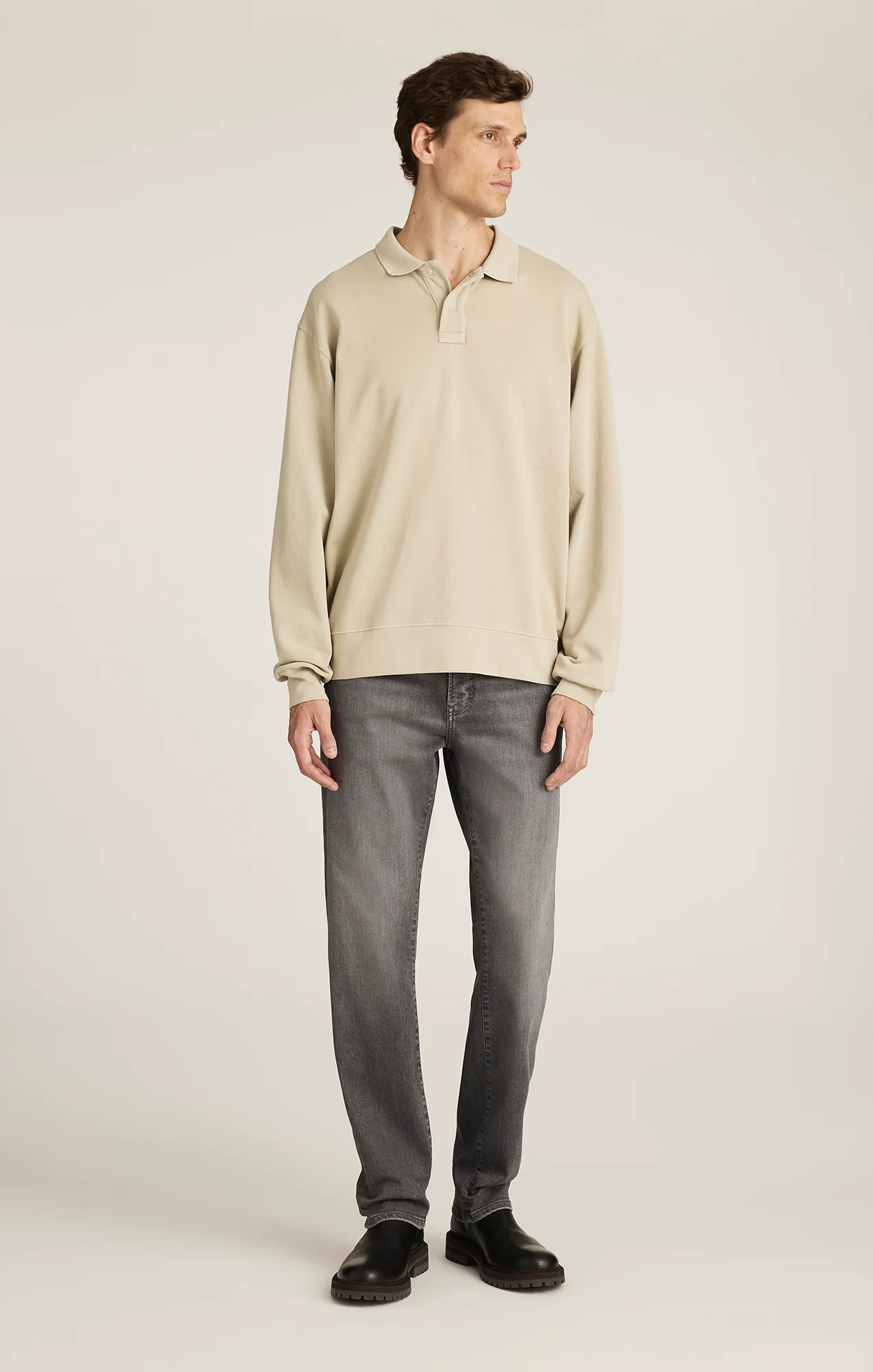 POLO SWEATSHIRT IN ABBEY STONE - Image 5