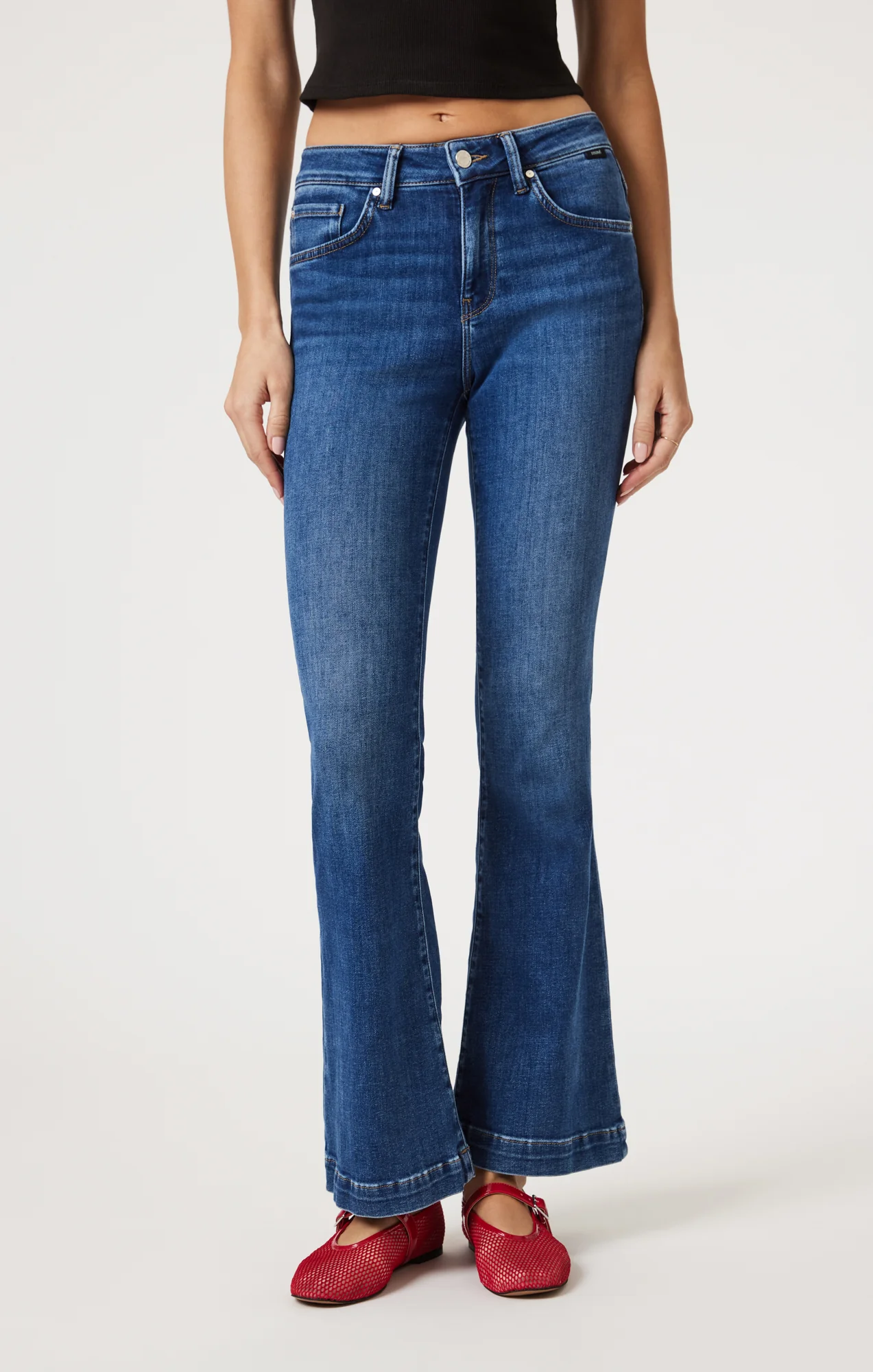 SYDNEY FLARE IN DARK BRUSHED FEATHER BLUE - Image 4