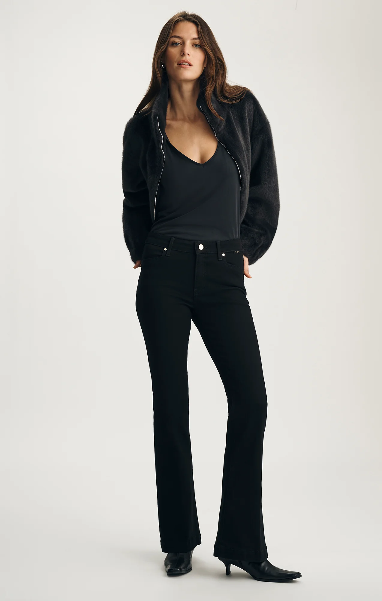 SYDNEY FLARE IN DOUBLE BLACK GOLD PREMIUM