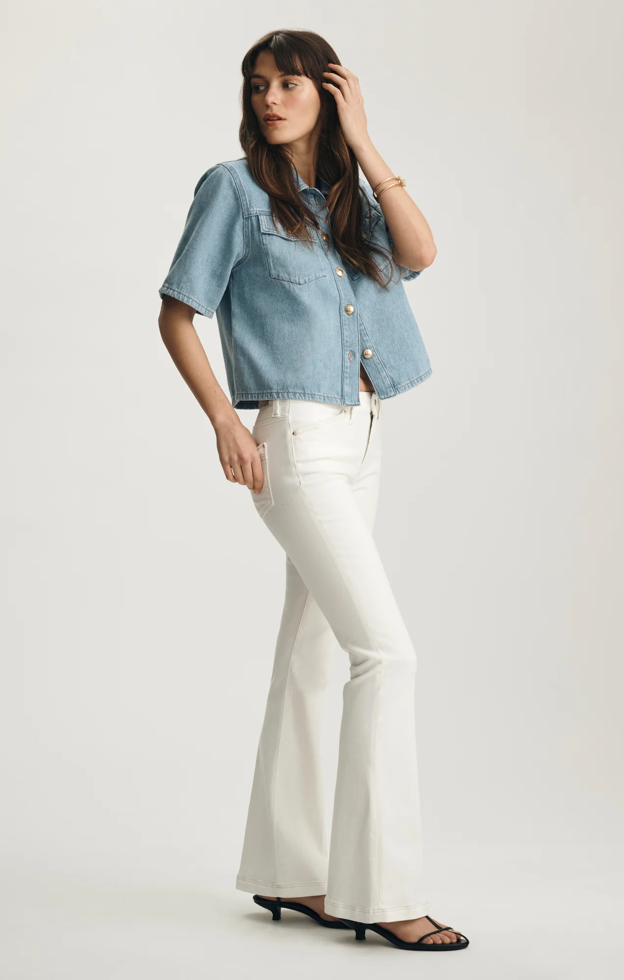 SYDNEY FLARE IN OFF WHITE GOLD PREMIUM - Image 2