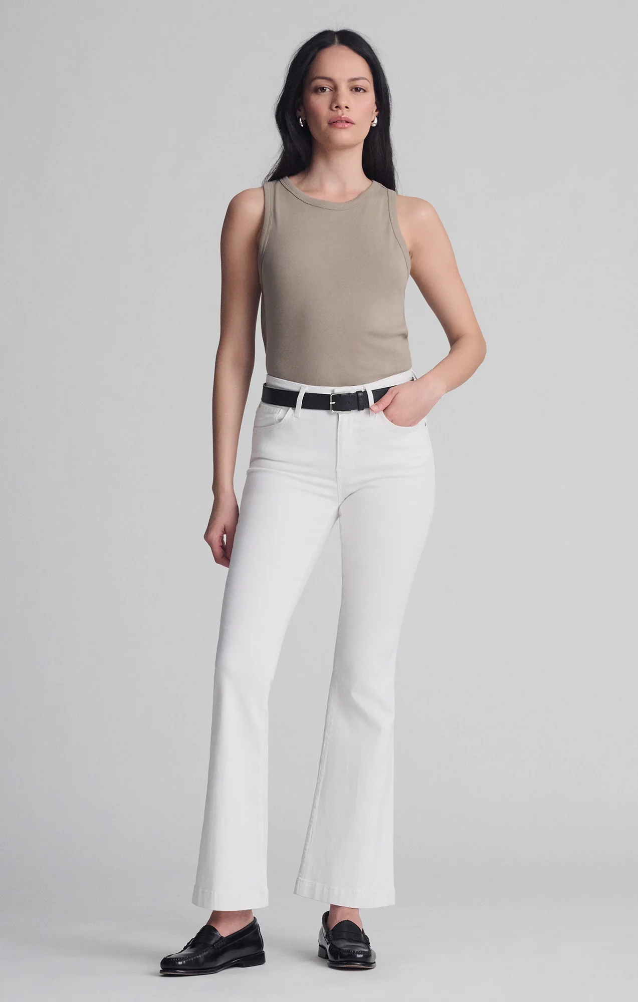SYDNEY FLARE IN WHITE FEATHER BLUE - Image 6