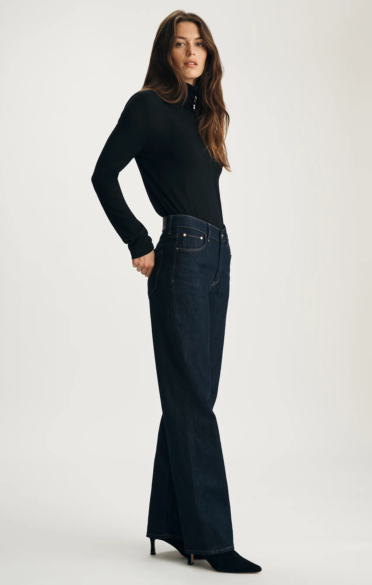 TAYLOR STRAIGHT LEG IN DARK BLUE SHINY GOLD PREMIUM - Image 2