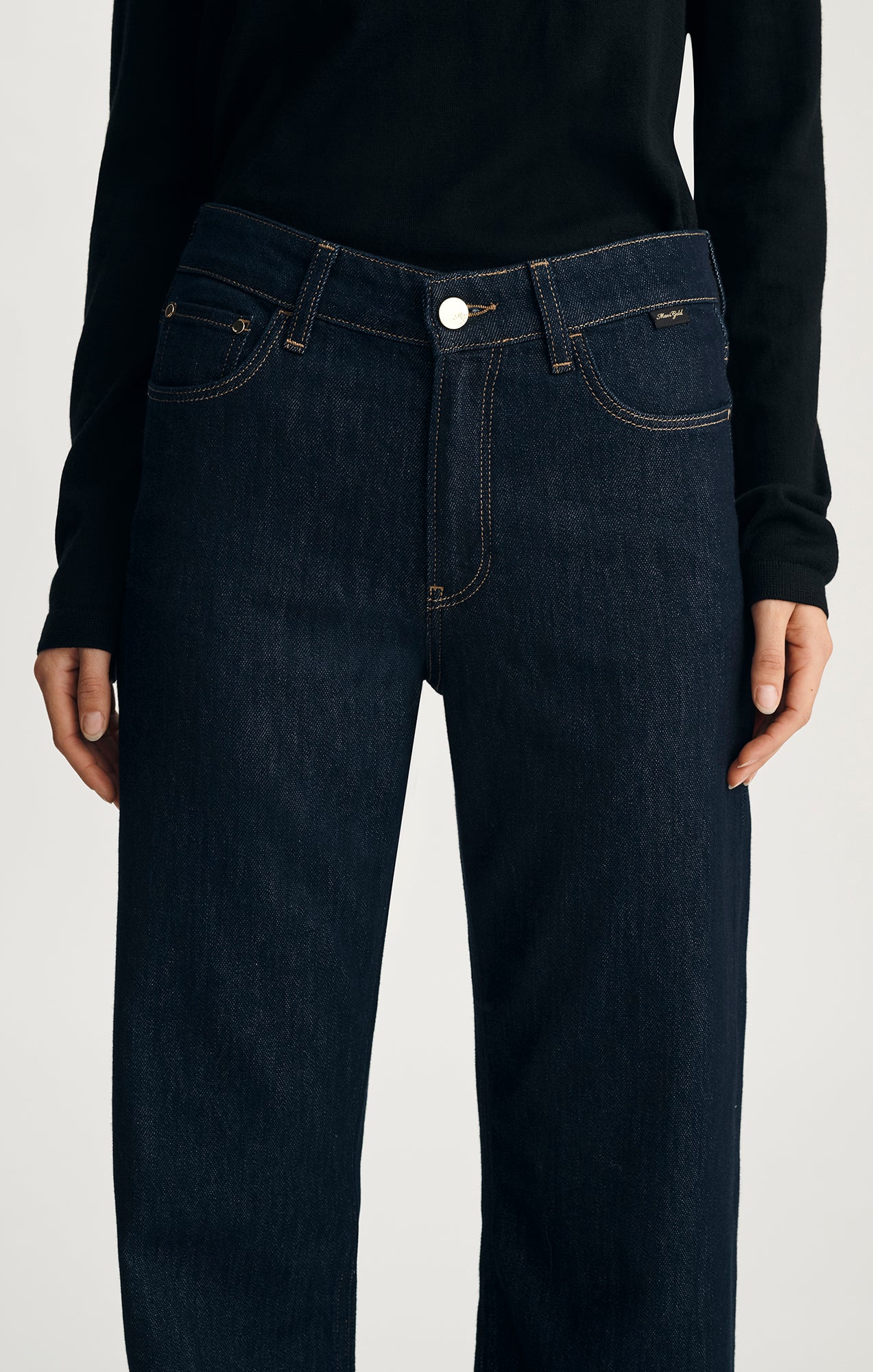 TAYLOR STRAIGHT LEG IN DARK BLUE SHINY GOLD PREMIUM - Image 5