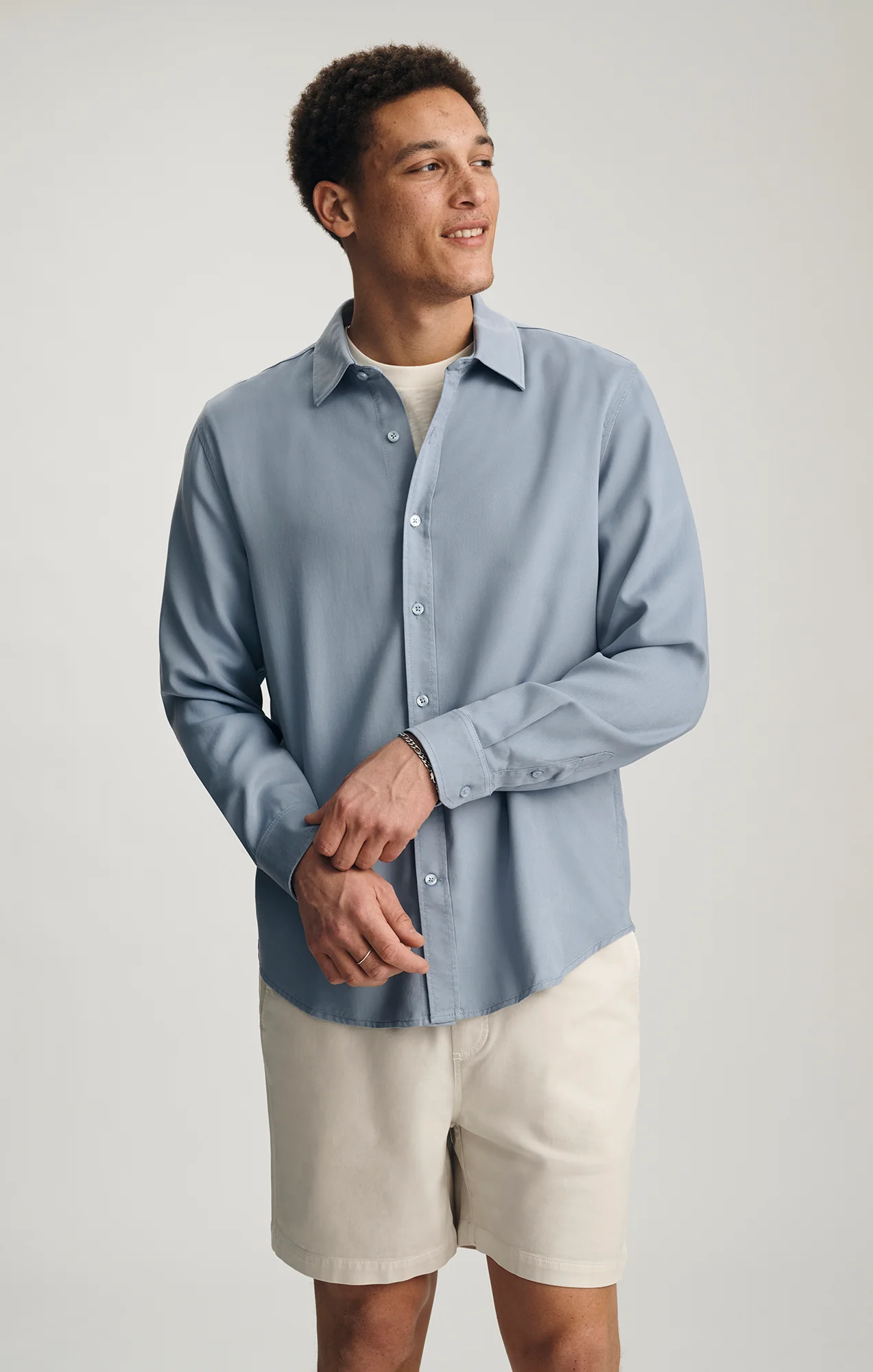 TENCEL™ BUTTON-UP SHIRT IN KENTUCKY BLUE
