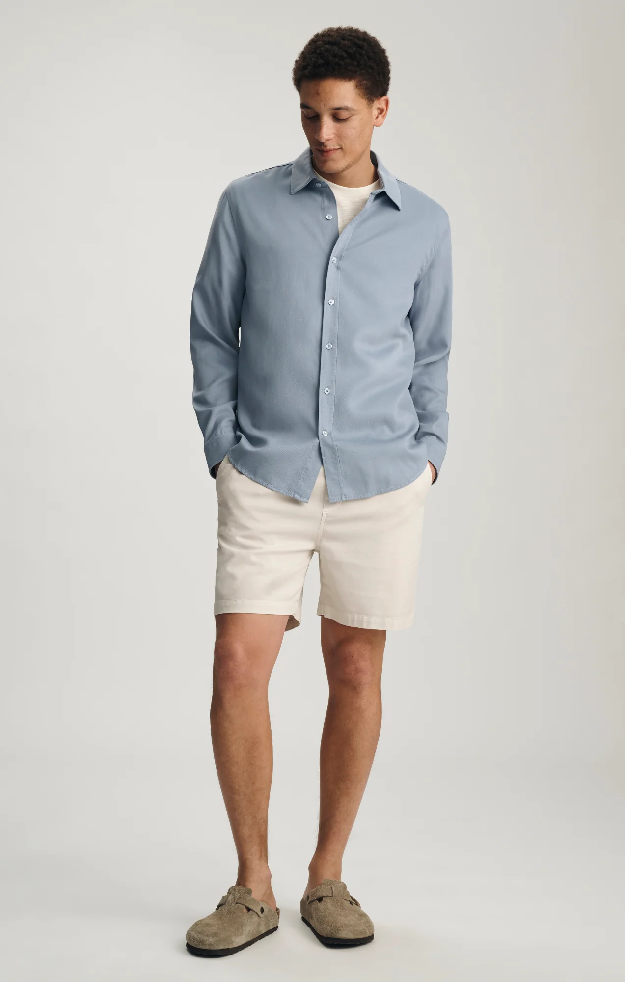TENCEL™ BUTTON-UP SHIRT IN KENTUCKY BLUE - Image 4