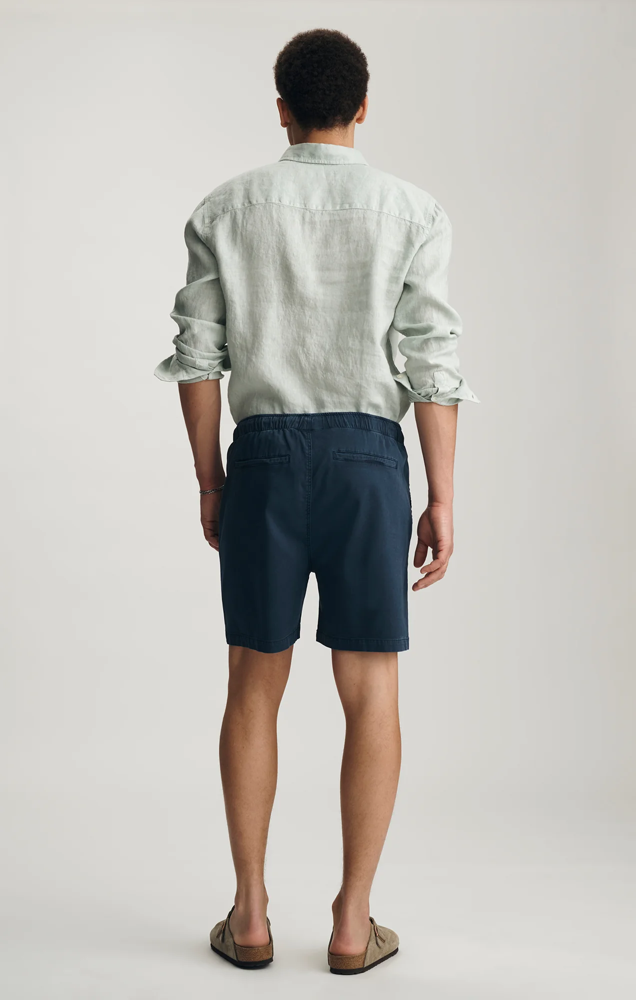TENCEL™ DRAWSTRING 7" INSEAM SHORTS IN TOTAL ECLIPSE - Image 2