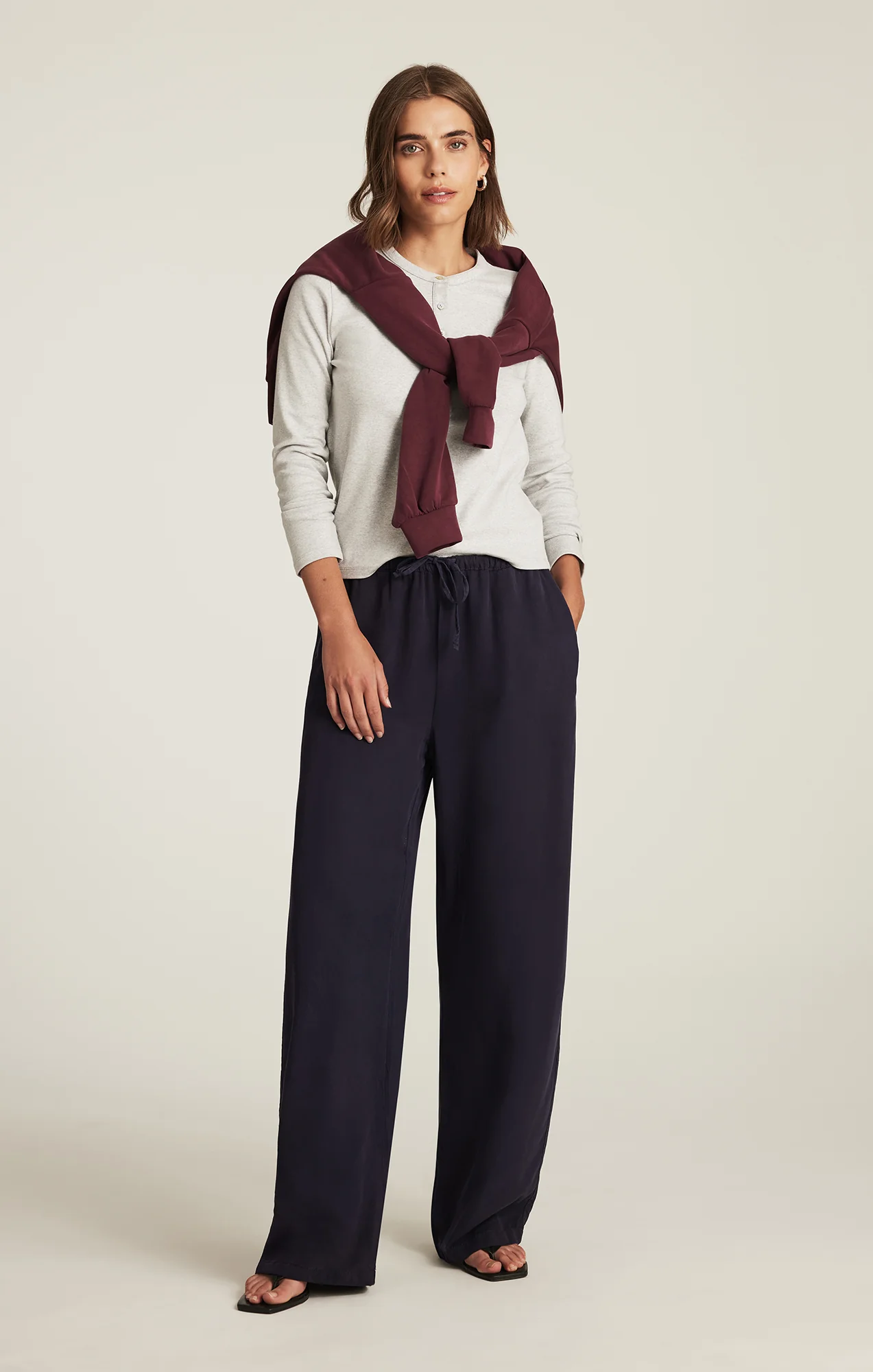 EDITION TENCEL™ WIDE LEG PANTS IN INKLING