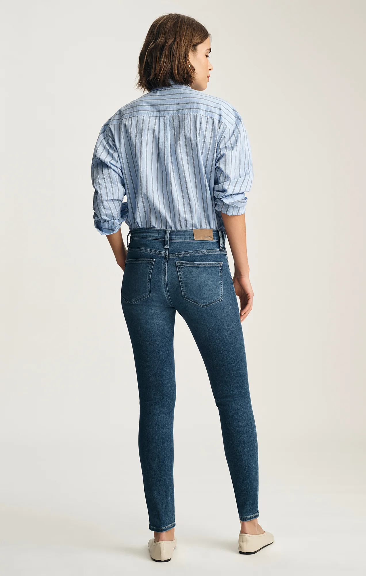 TESS SKINNY IN DARK BRUSHED FEATHER LUXE - Image 2