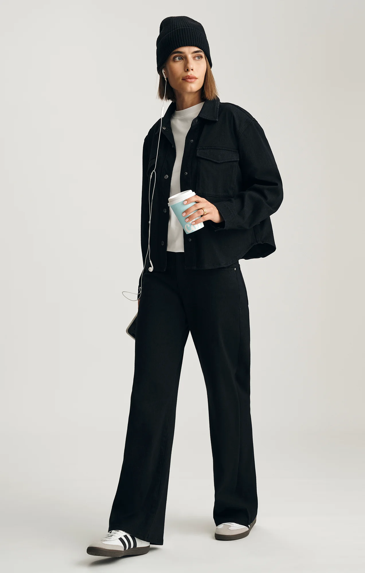 TIA DENIM SHIRT IN BLACK MOVE - Image 5