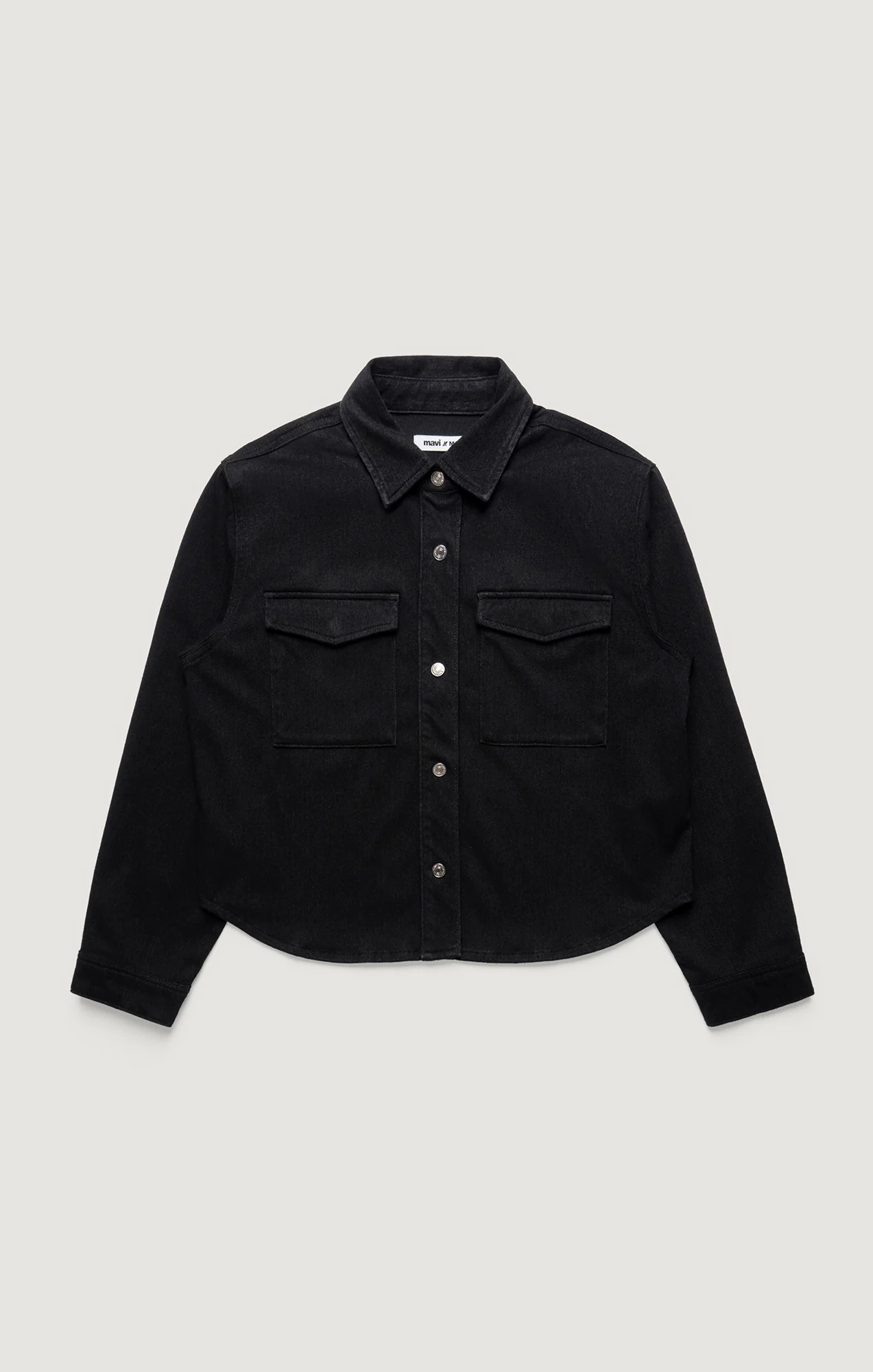 TIA DENIM SHIRT IN BLACK MOVE - Image 6