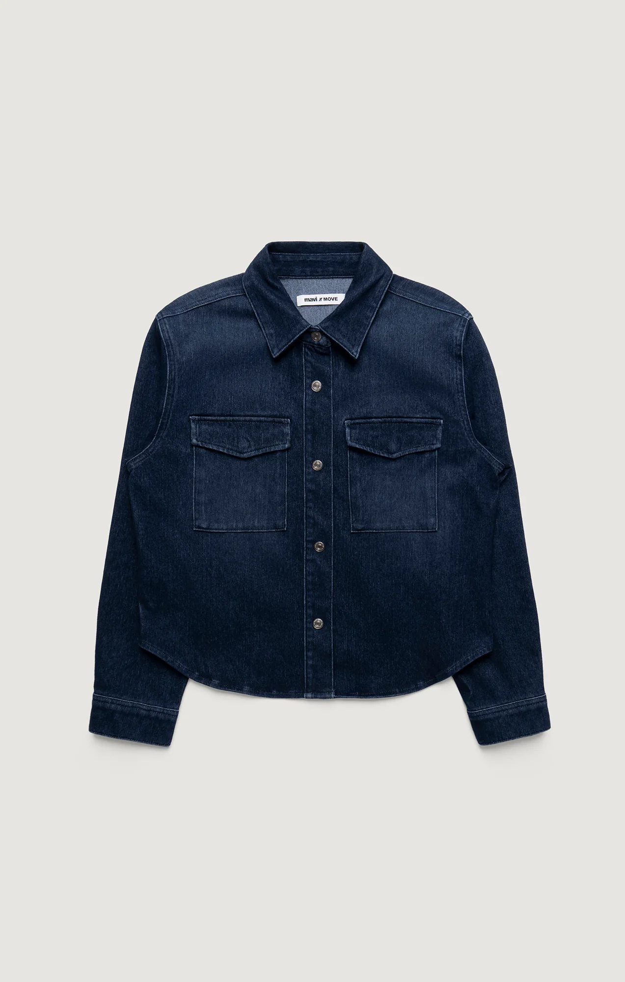 TIA DENIM SHIRT IN DARK BLUE MOVE - Image 7