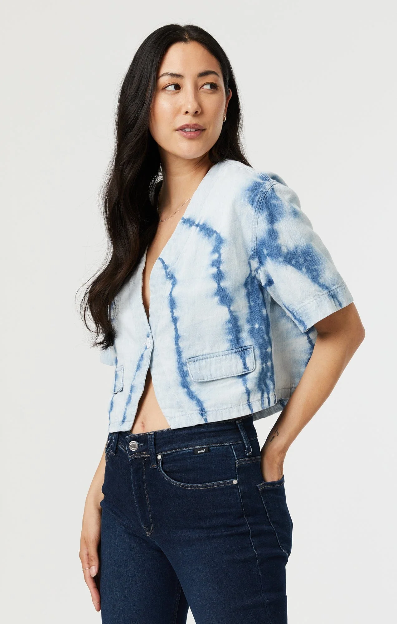 TIE DYE SHIRT IN INDIGO - Image 3