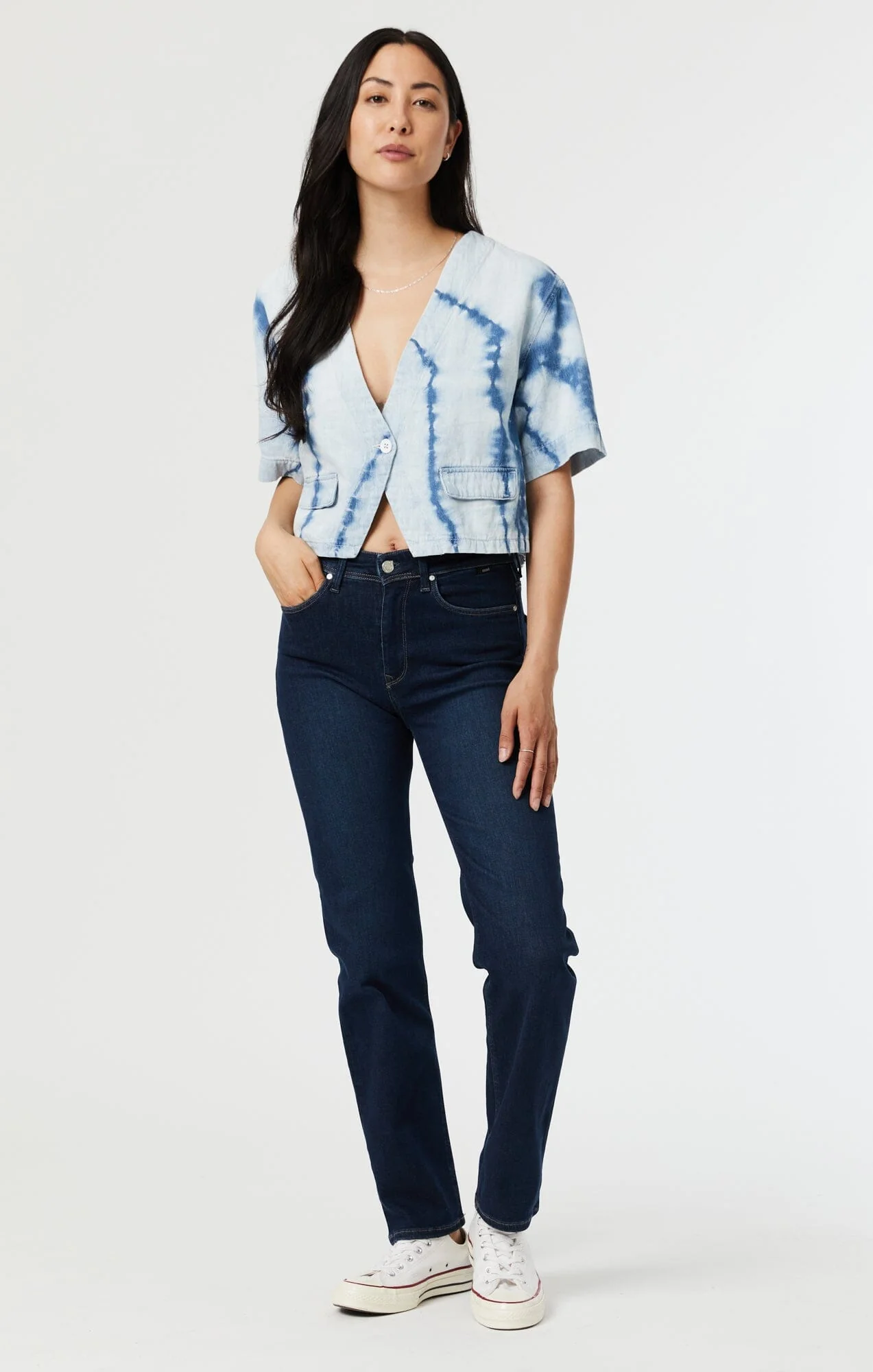 TIE DYE SHIRT IN INDIGO - Image 5