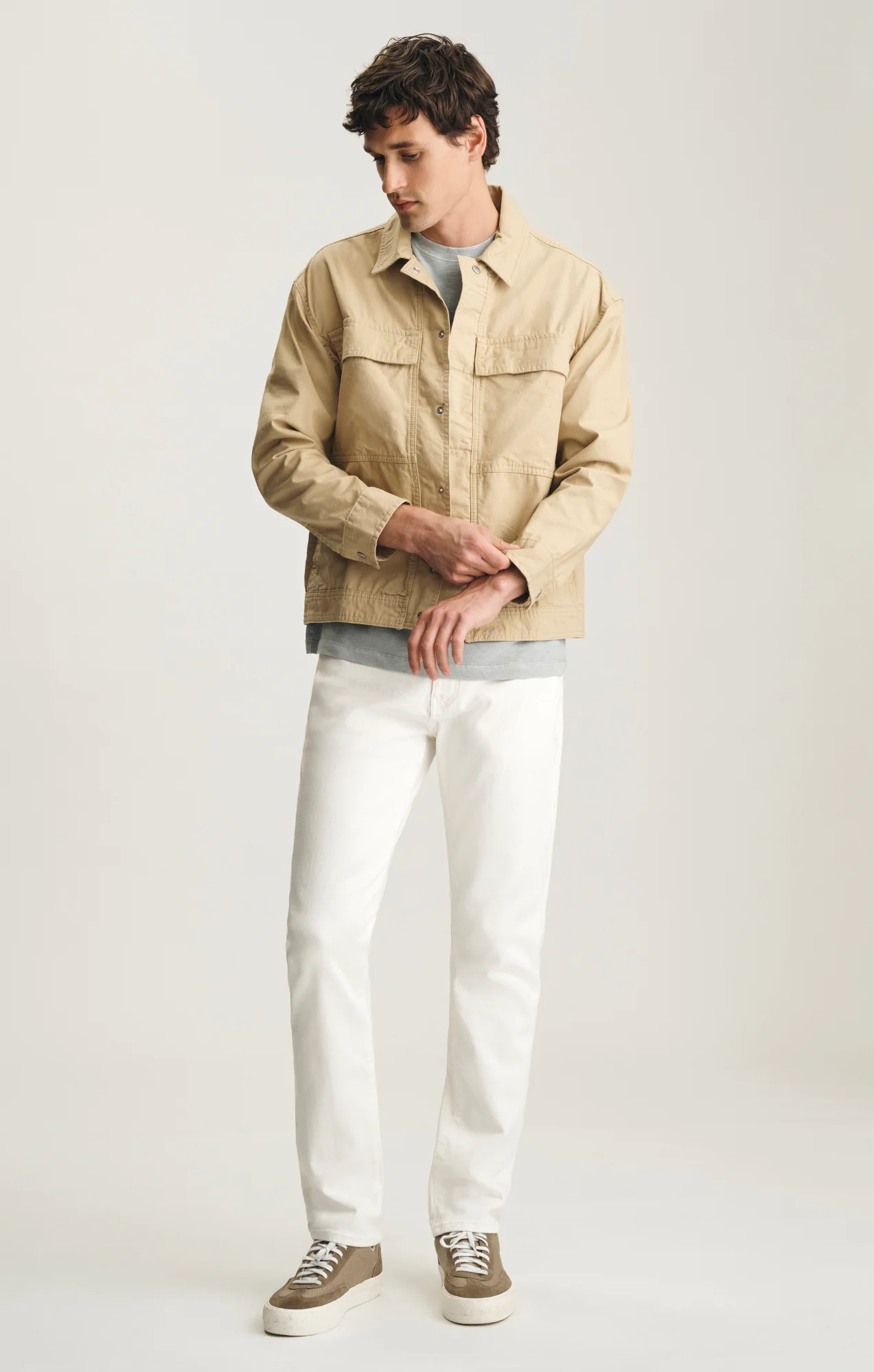 UTILITY OVERSHIRT IN OLIVE GRAY - Image 2