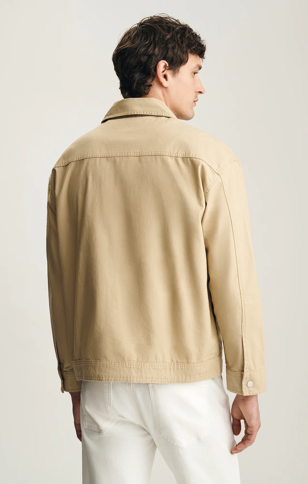 UTILITY OVERSHIRT IN OLIVE GRAY - Image 3