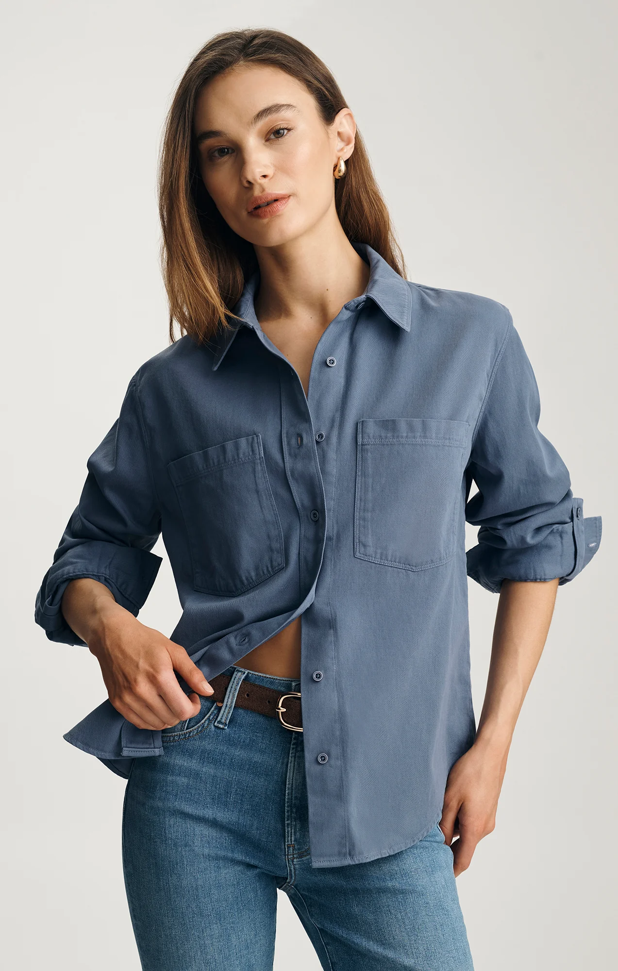 UTILITY SHIRT IN BLUE INDIGO