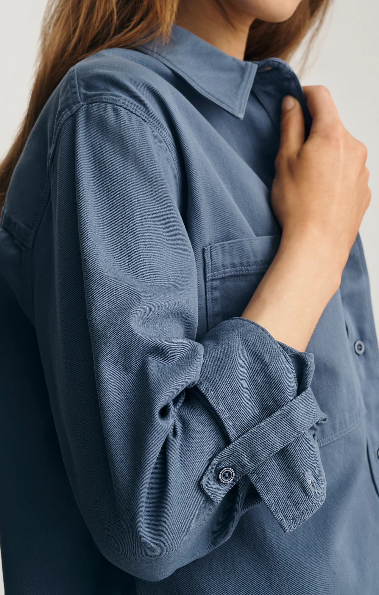 UTILITY SHIRT IN BLUE INDIGO - Image 3