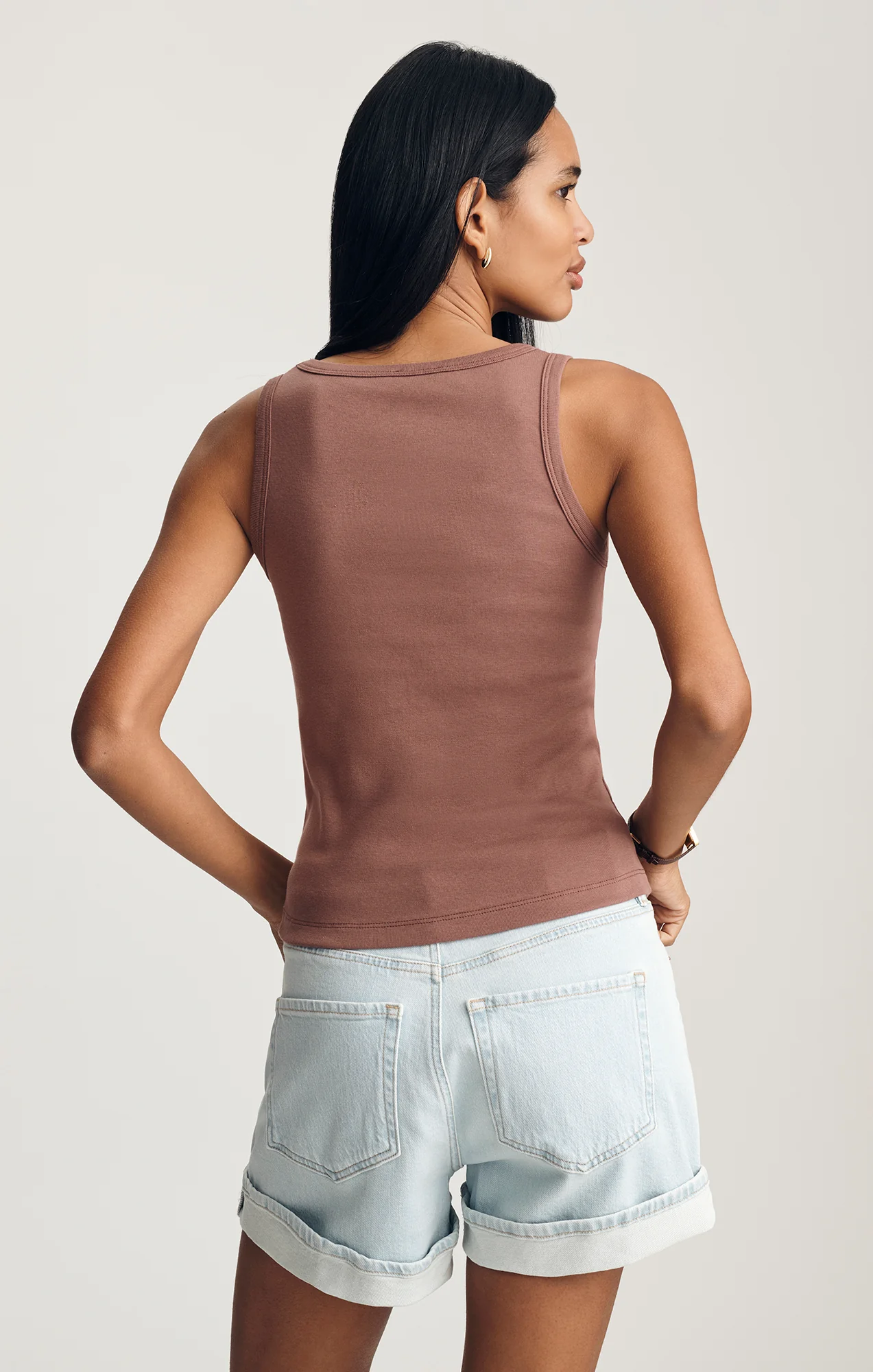 V-NECK TANK TOP IN CARAFE - Image 2
