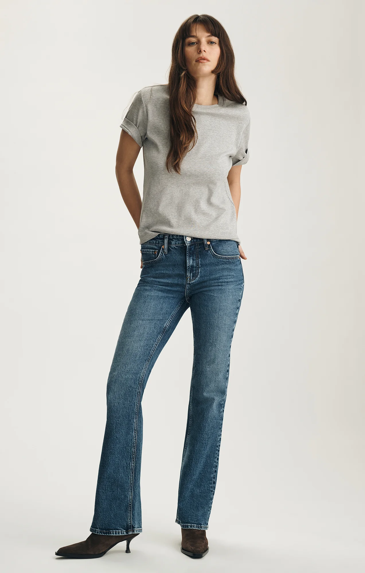 VICKY BOOTCUT IN DARK BRUSHED  CLASSIC BLUE