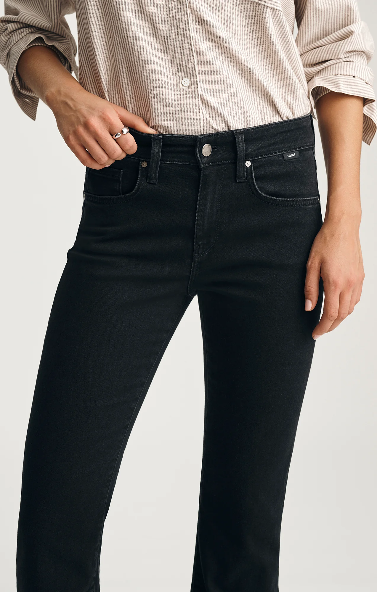 VICKY BOOTCUT IN DARK SMOKE FEATHER LUXE - Image 3