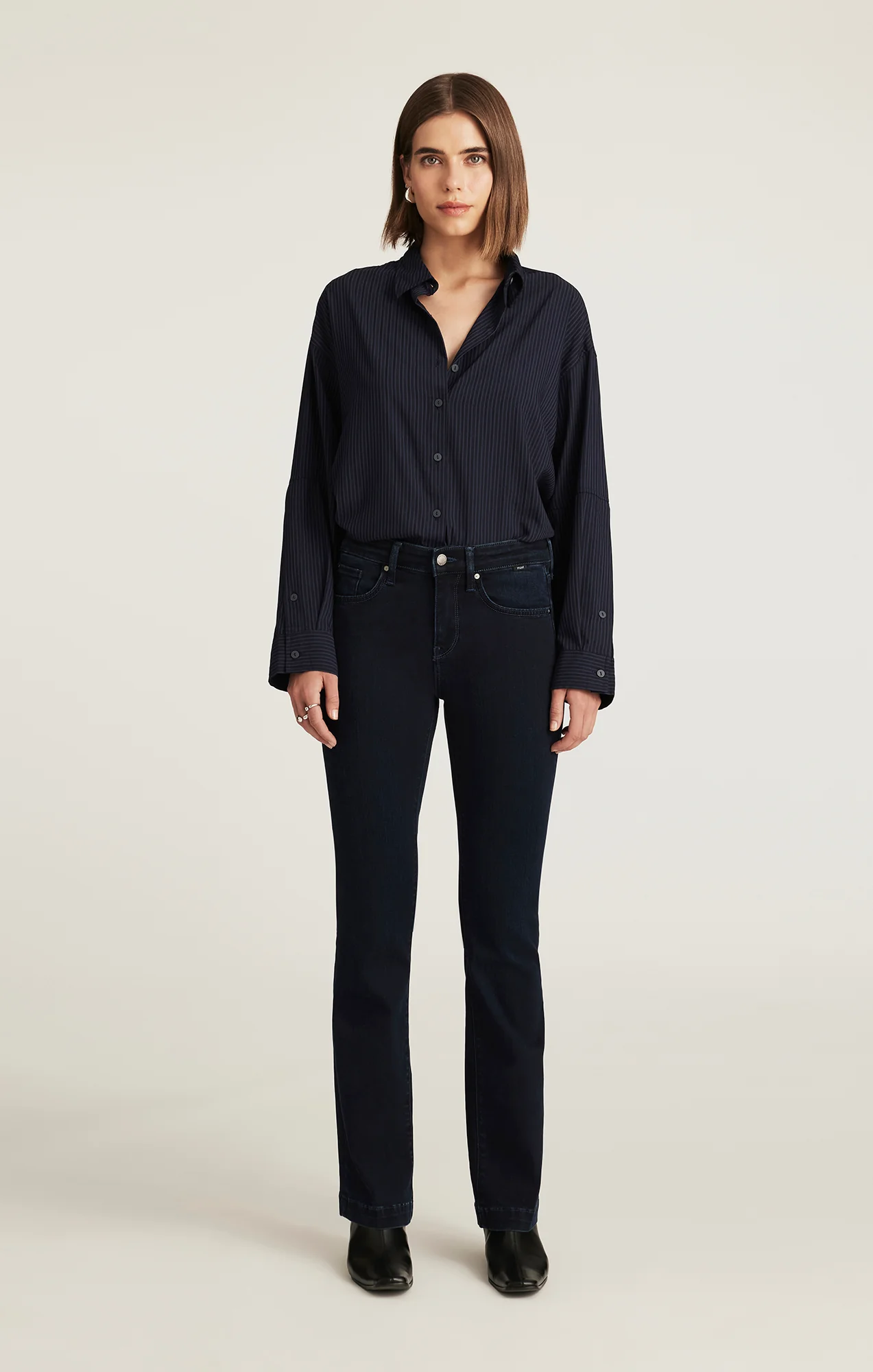 VICKY BOOTCUT IN INK FEATHER LUXE - Image 4