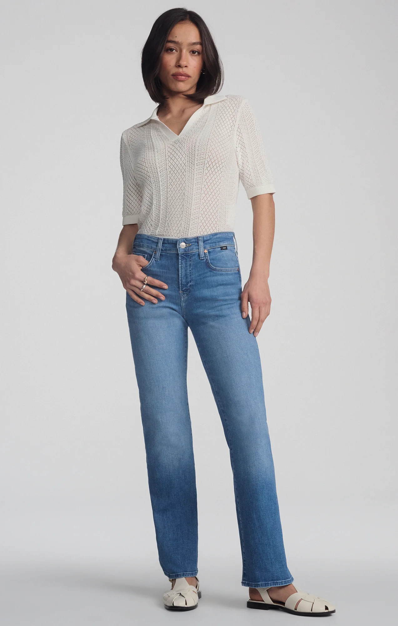 VICKY BOOTCUT IN MID BLUE FLEX BLUE - Image 3