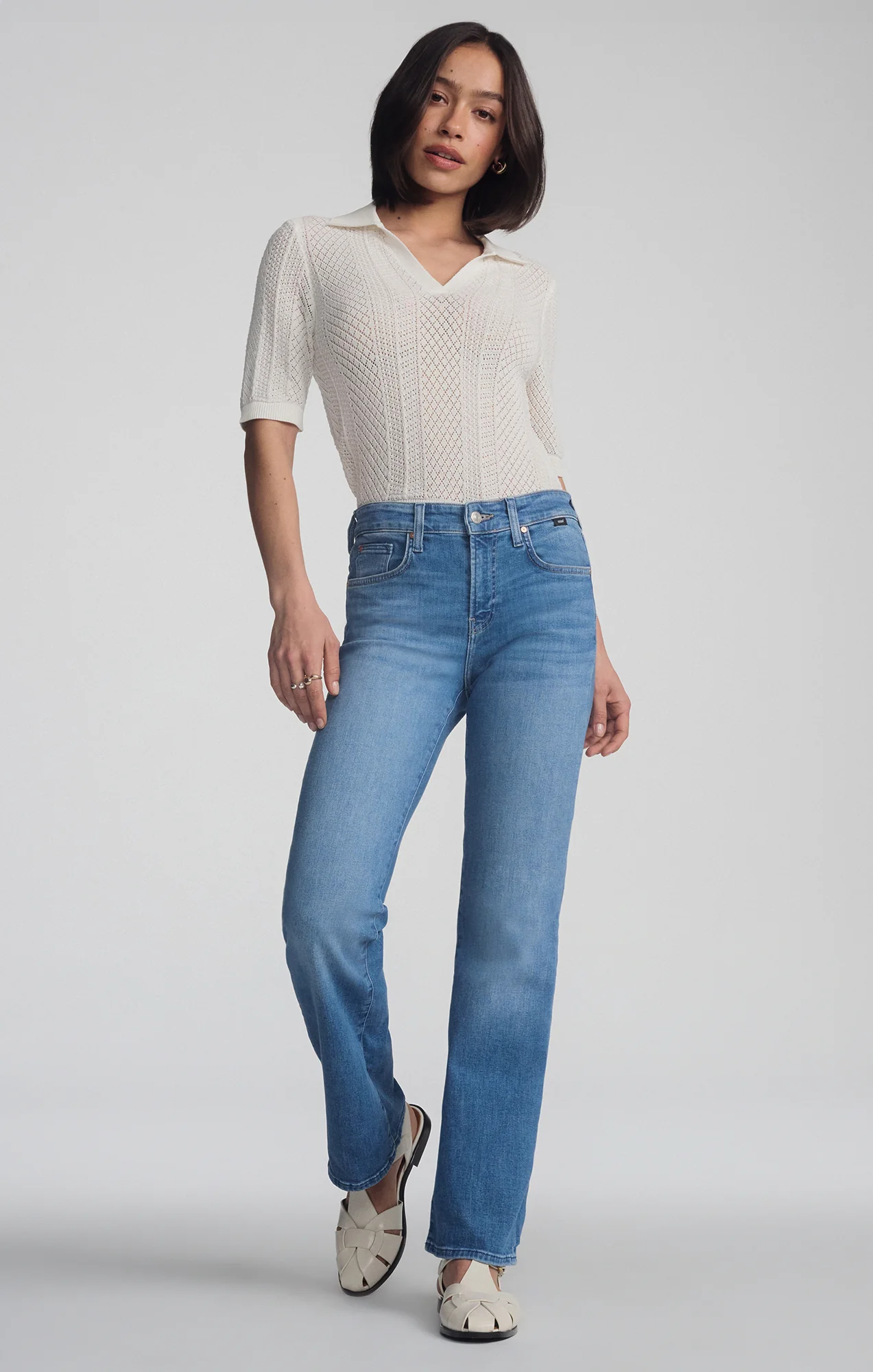 VICKY BOOTCUT IN MID BLUE FLEX BLUE - Image 6