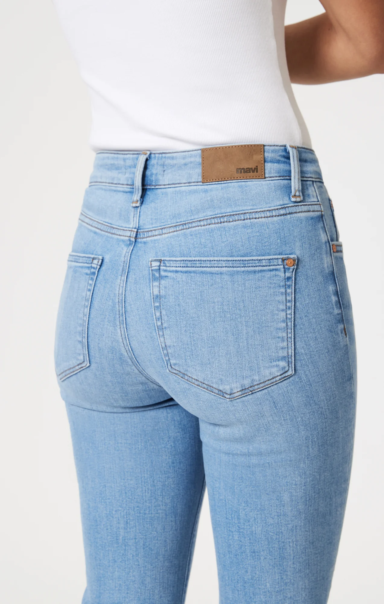 VIOLA STRAIGHT LEG IN LIGHT BRUSHED FLEX BLUE - Image 6