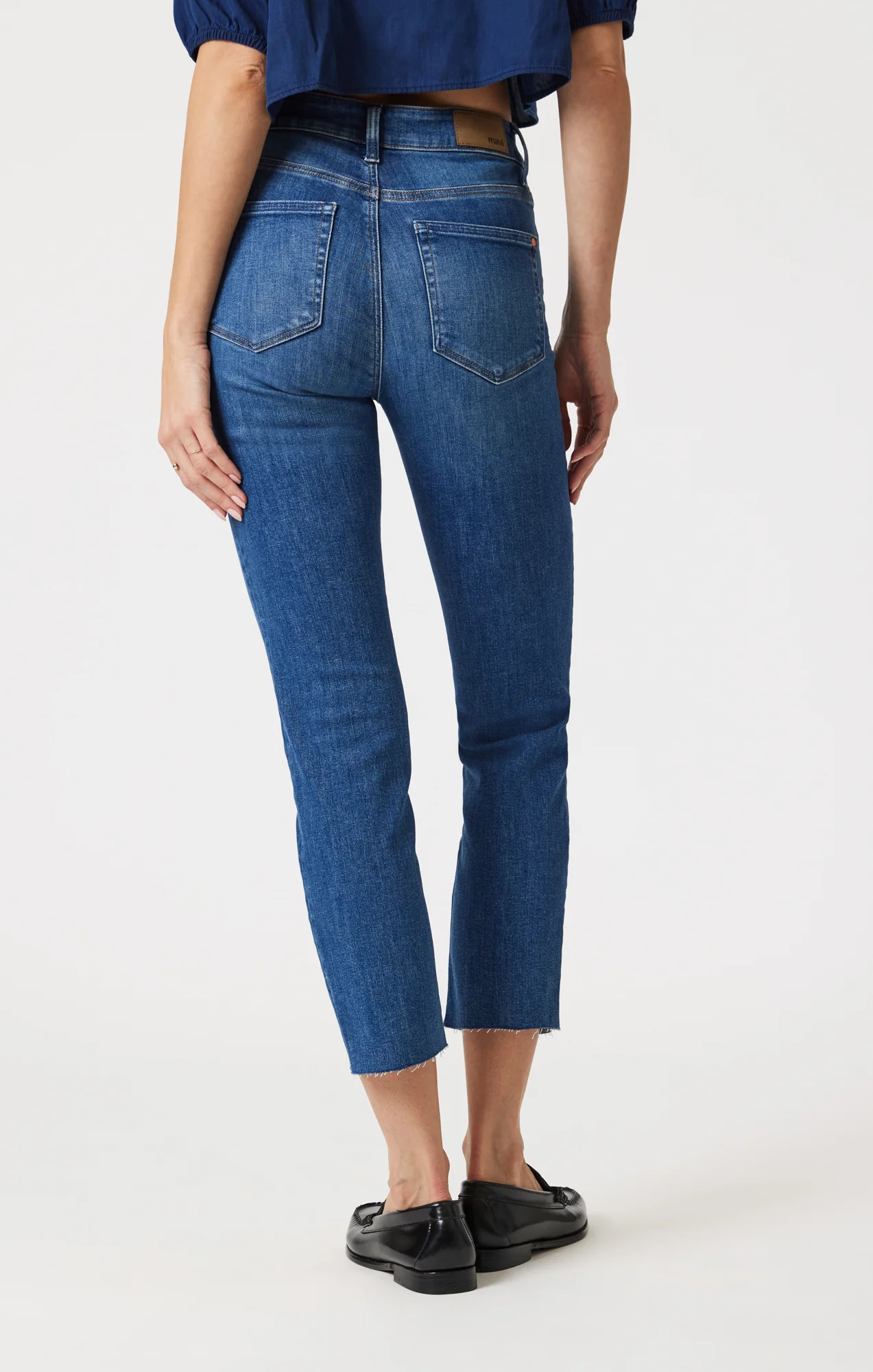 VIOLA STRAIGHT LEG IN MID BRUSHED FLEX BLUE - Image 5