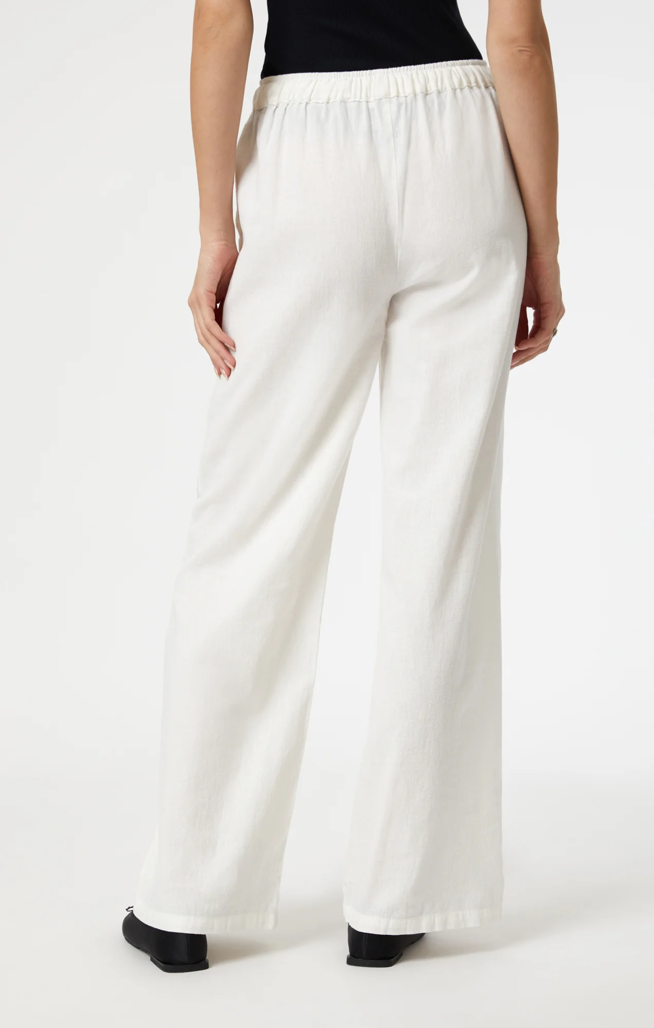 WOVEN LINEN PANTS IN WHITE - Image 4