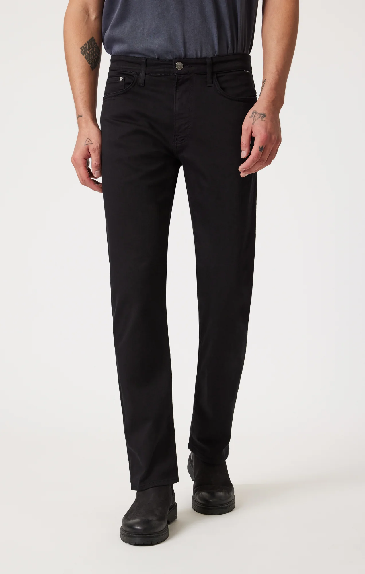 ZACH STRAIGHT LEG IN BLACK FEATHER BLUE - Image 3