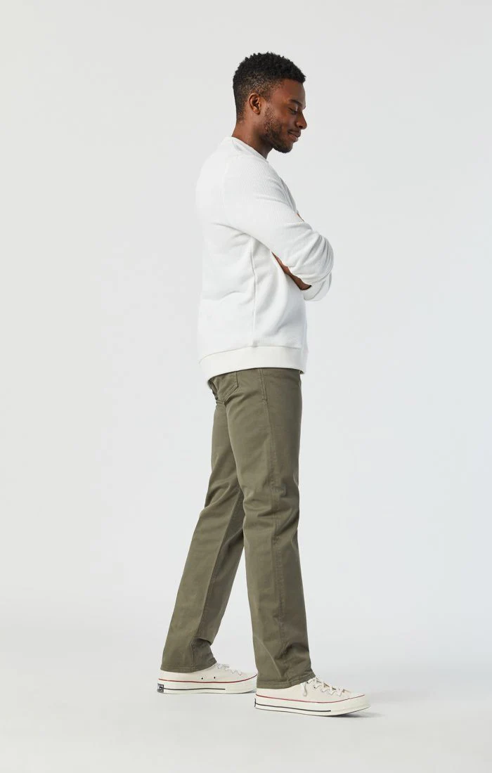 ZACH STRAIGHT LEG IN DUSTY OLIVE TWILL - Image 3