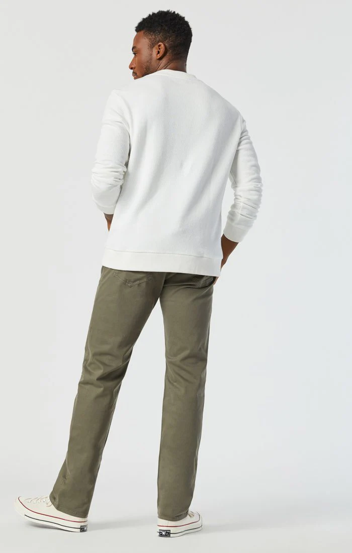 ZACH STRAIGHT LEG IN DUSTY OLIVE TWILL - Image 4