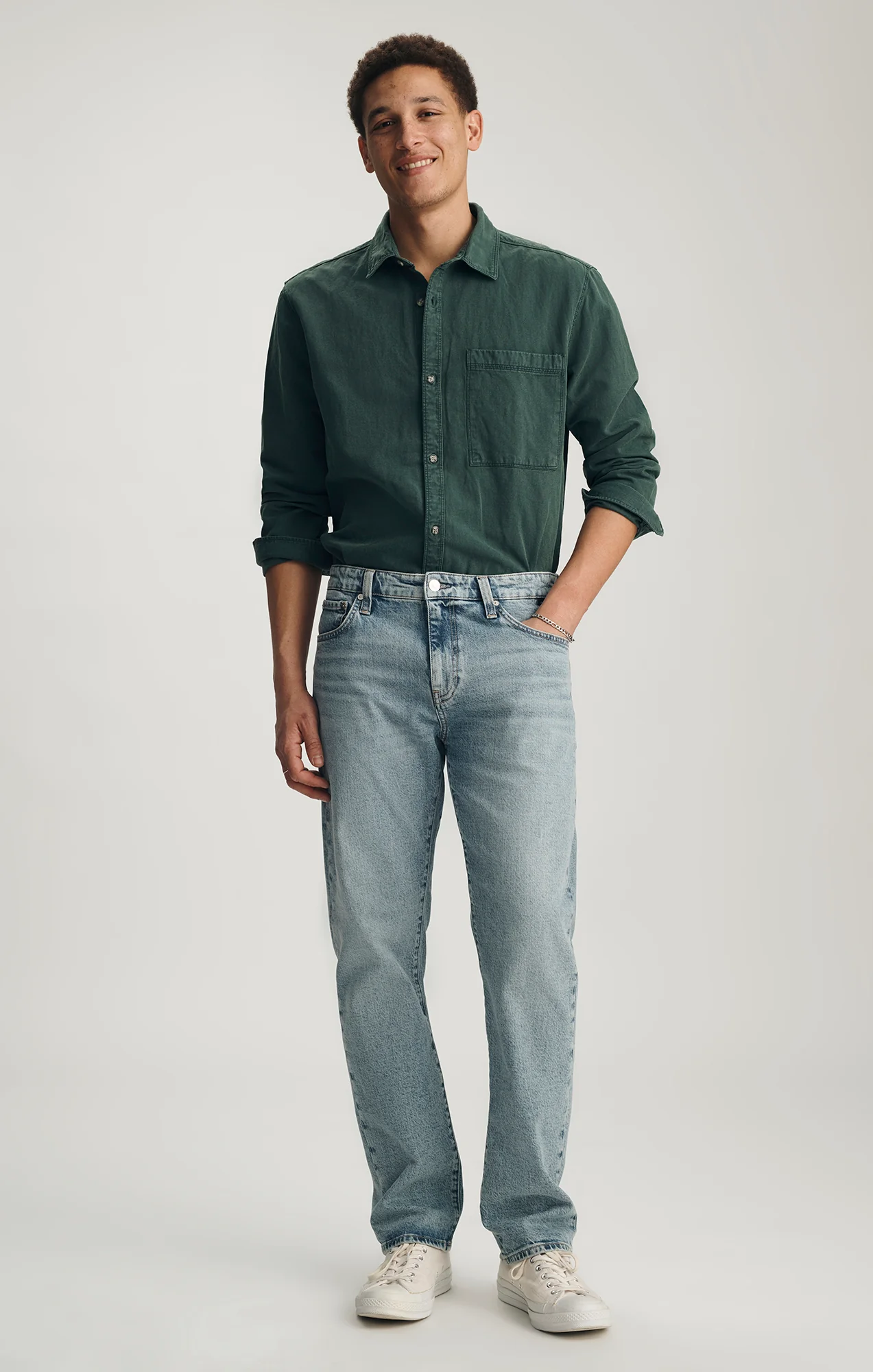 ZACH STRAIGHT LEG IN LIGHT SHADED CLASSIC BLUE