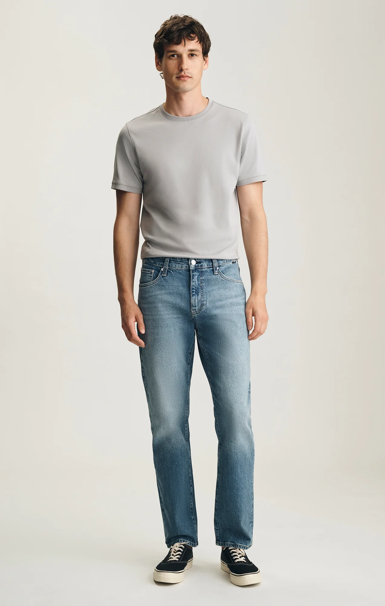 ZACH STRAIGHT LEG IN MID BRUSHED CLASSIC BLUE - Image 4