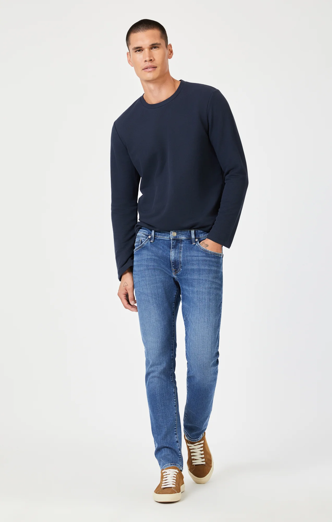 ZACH STRAIGHT LEG IN OCEAN ORGANIC VINTAGE