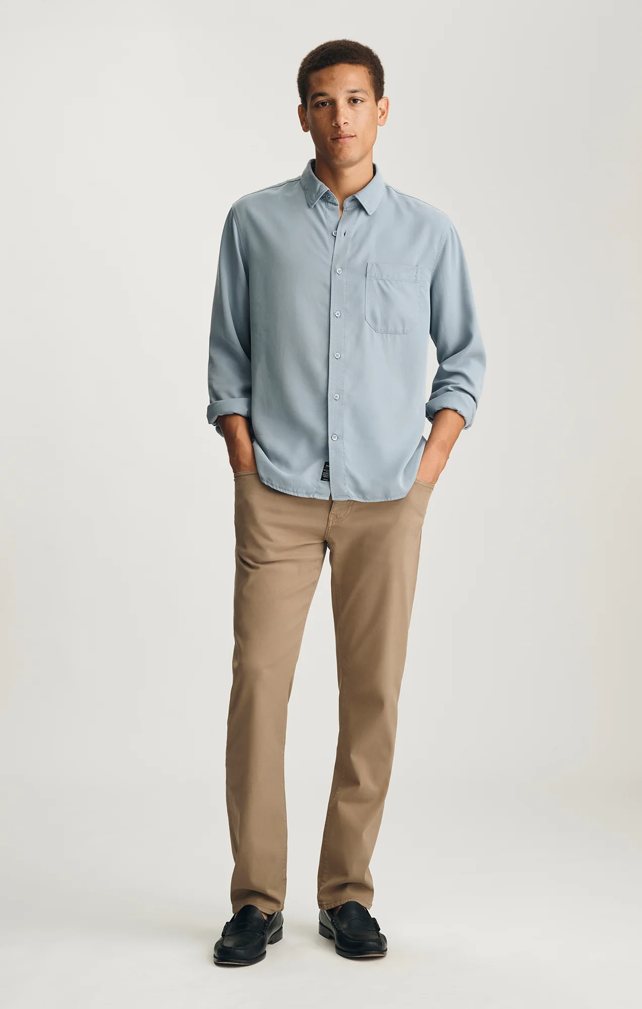 ZACH STRAIGHT LEG IN SHITAKE LUXE TWILL