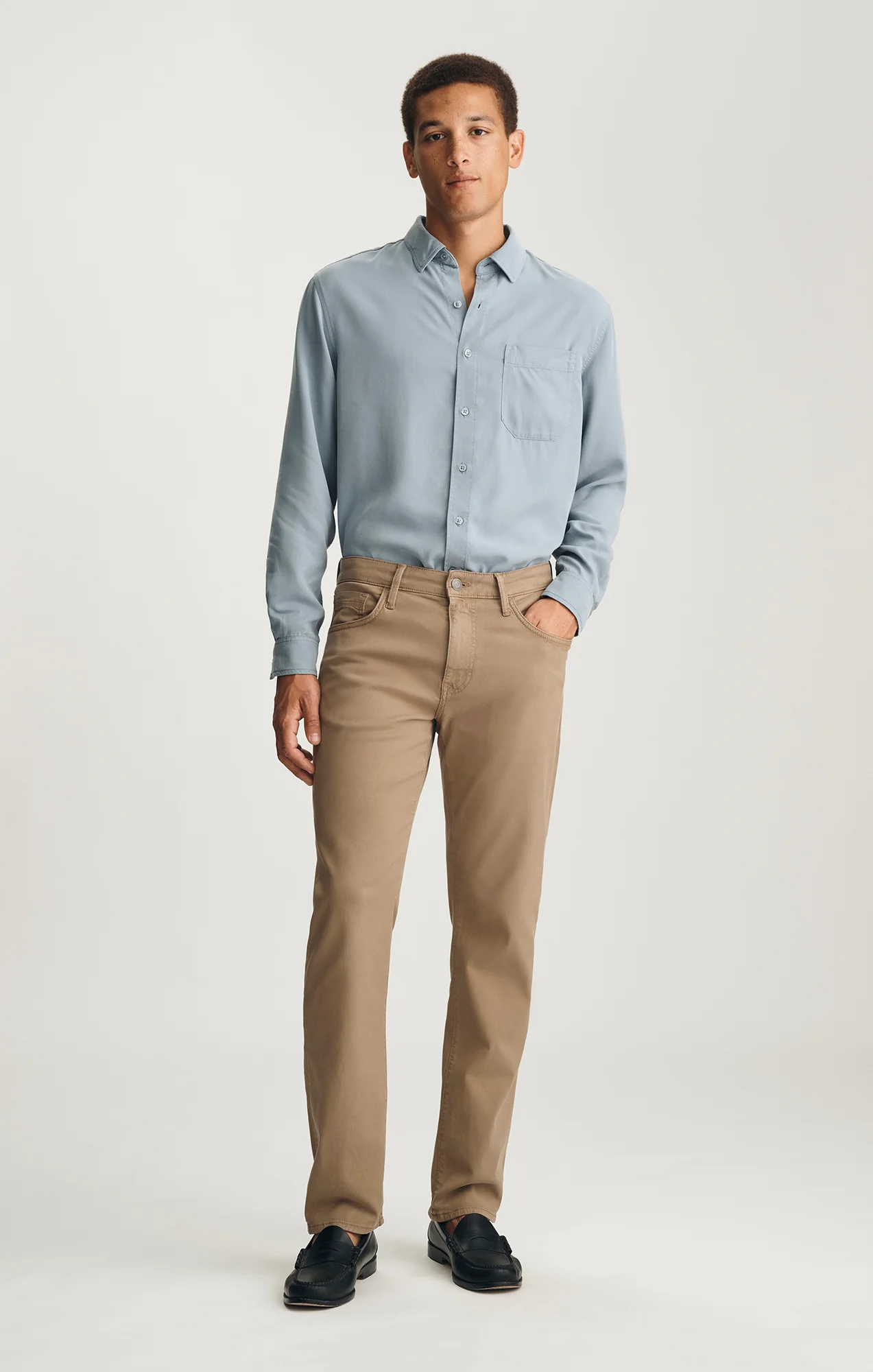 ZACH STRAIGHT LEG IN SHITAKE LUXE TWILL - Image 3