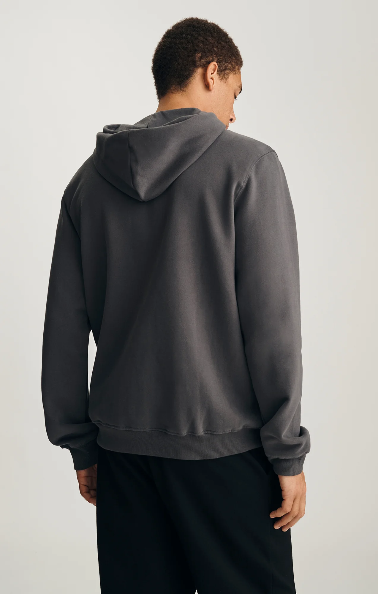 FULL ZIP HOODIE IN ASPHALT - Image 2